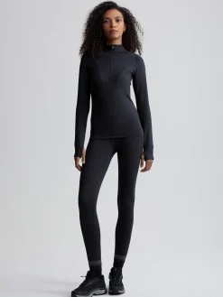 Always Warm Base Layer Half Zip - Black Marl