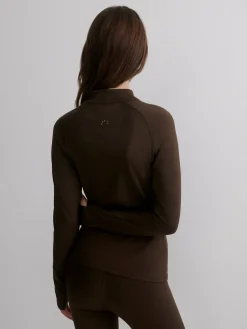 Always Warm Half Zip Base Layer - Deep Chocolate Marl