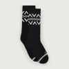 Chadwick Fairisle Sock - Black/Egret