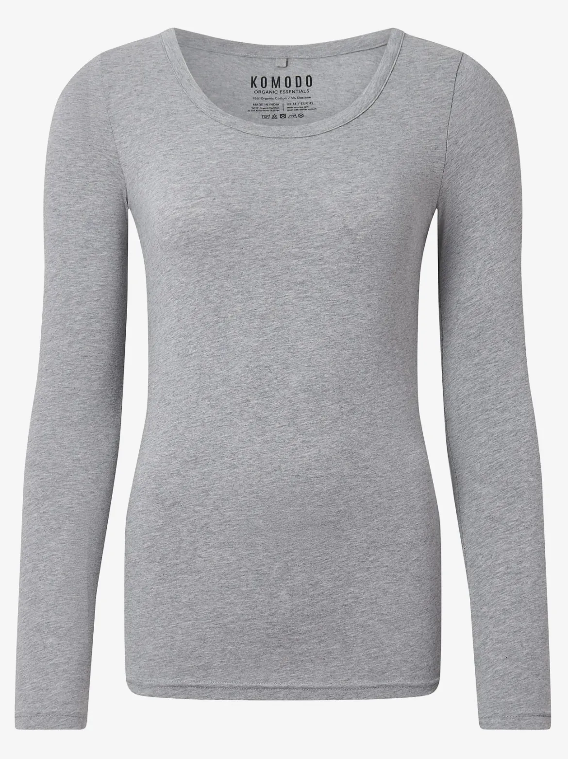 Darcey Long Sleeved Top - Marl Grey
