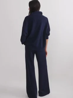 Hawley Half Zip Sweat - Navy