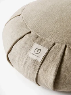 Hemp Buckwheat Zafu Meditation Cushion - Natural