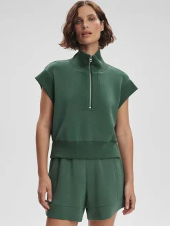 Kelly Half Zip Sweat - Cilantro