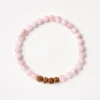 Mala Bead Bracelet - Rose Quartz