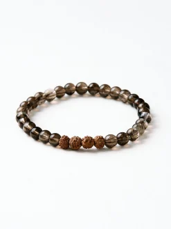 Mala Bead Bracelet - Smoky Quartz