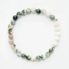 Mala Bead Bracelet - Tree Agate & Mother of Pearl
