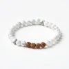 Mala Bead Bracelet - White Howlite