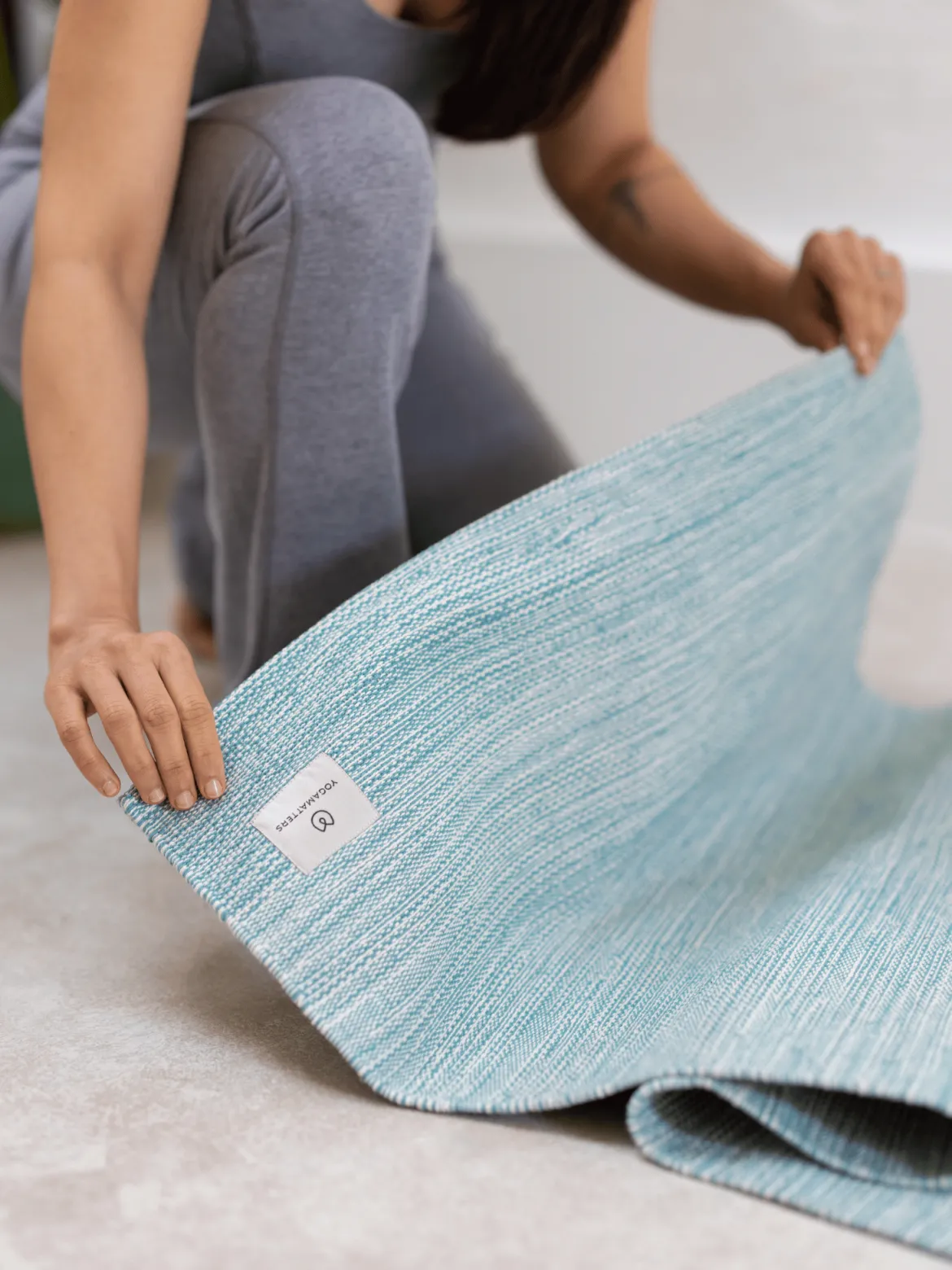 Organic Cotton Chambray Yoga Mat