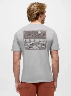 prAna Valley Lookout S/S Crew Tee - Heather Grey