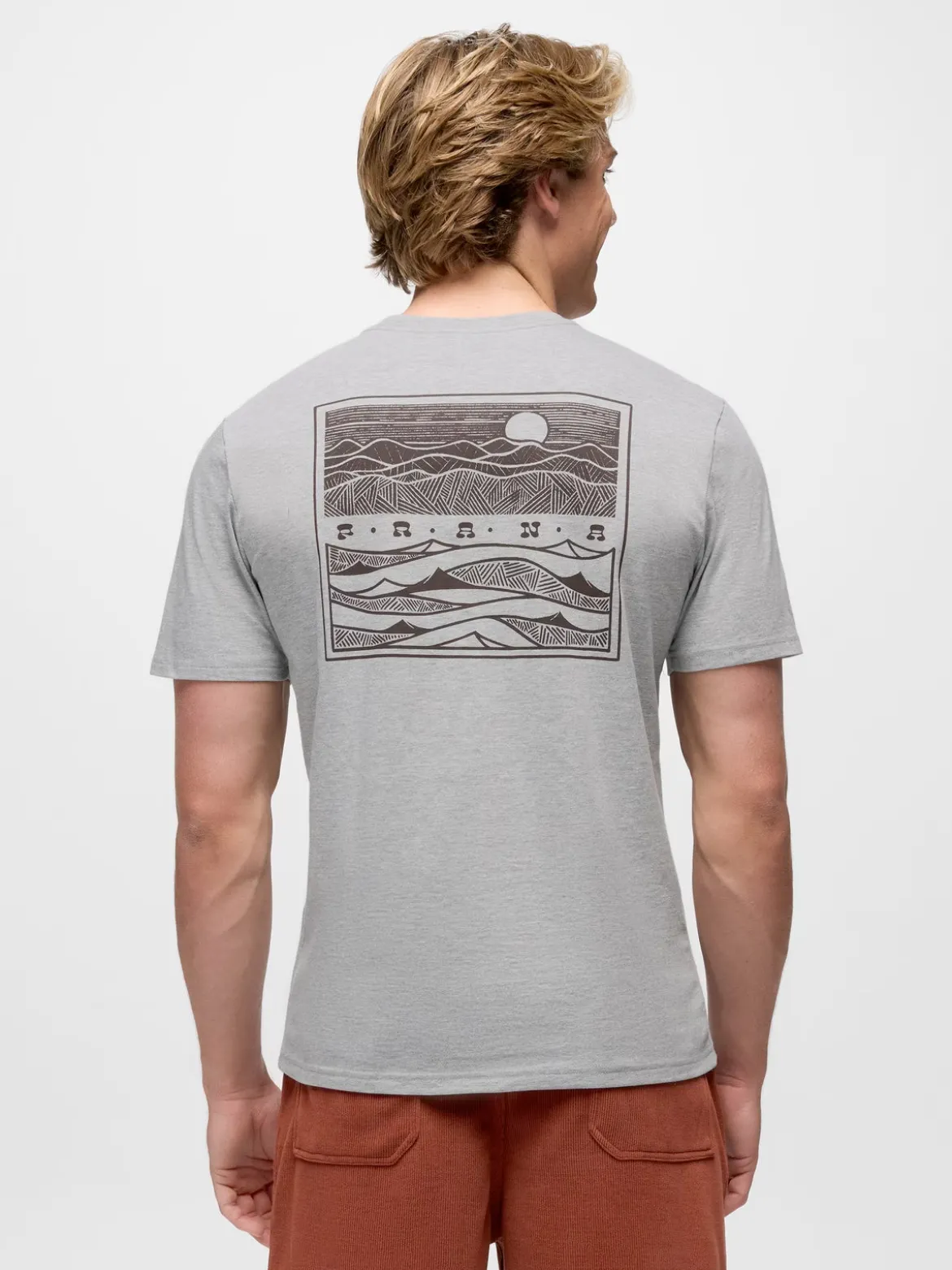prAna Valley Lookout S/S Crew Tee - Heather Grey