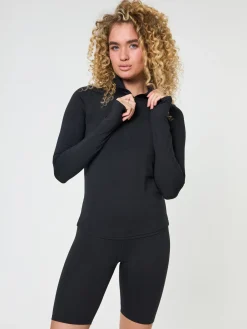 Reset Long Sleeve Mock Neck Half Zip - Black