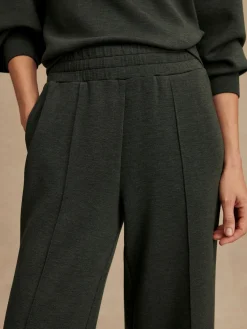 The Wide Leg Pant 30 - Olive Marl