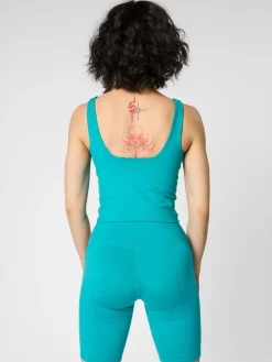 Tommy Square Neck Tank - Peacock