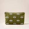 Velvet Everyday Pouch - Garden Green Mystical Eye