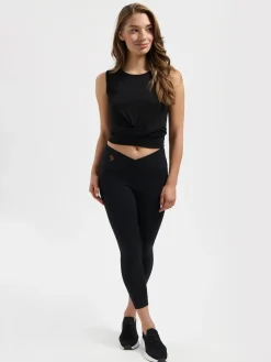 Veyra Knot Yoga Tank - Onyx Black